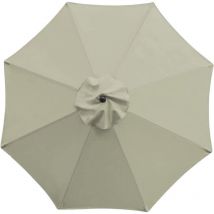 8-Rippen-Ersatzdach für Gartenschirm, Terrasse, Hof, Strand, Pool, Markt (nur Vordach), Graugrün