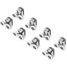 Aiperq - 8 rodillos para mampara de ducha, de aleación de zinc, de 25 mm de diámetro, con ruedas dobles, de repuesto para baño.