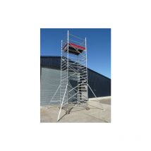 8 Rung Industrial Tower, Width Double Width 1.45m x 2.5m Long (4' x 8'), Height 3.7m (12'2') Working Height