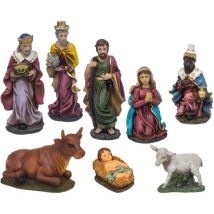 8 Santons pour crèche de Noël