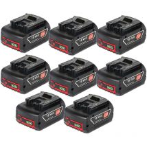 Powerwings - 8 Stück Akku für Bosch Professional gba 18 Volt / 5,0 Ah Kompatibel mit Bosch BAT609 BAT610 BAT618 BAT620 BAT622, gsb 18V-60, gbh