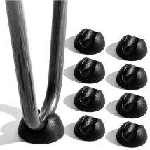 Petites Ecrevisses - 8 Stück Hairpin Beinschutz Füße Schwarz Schutzkappen für Stuhlbeine Tischbeinschoner