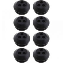 8 Stück Schwarze Gummidichtungen Für Kraftstofftanks Mit 3 Löchern, 5 Mm Lochdurchmesser, Für Gebläse, Freischneider, Rasenmäher, Ersatz