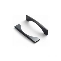 Lablanc - 8 Stück schwarzer Küchenmöbelgriff, Möbelgriff, schwarzer T-Bar-Türgriff, Lochabstand 160 mm