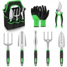 8-teiliges Gartenwerkzeug-Set, All-in-One-Handwerkzeug-Set mit robuster Tragetasche zur Aufbewahrung