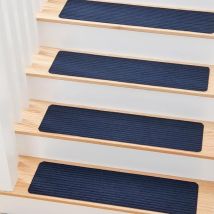 Largeight - 8' x 30' (15 in Pack) Non-Slip Carpet Stair Treads Non-Skid Safety Rug Slip Resistant Indoor Runner for Kids Elders & Pets with Reusable