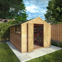 Waltons - Overlap Apex Wooden Garden Storage Shed - 10 x 8