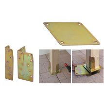 Verankerungswinkelplatte Für Holzsäulen 8 Stück H.140x80x80 Dicke Mm.3 - Halle