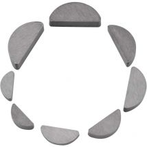 80 pièces Clés Woodruff de Clé Demi-lune en Métal Kit d'assortiment Différentes Tailles de Fixations Industrie Mécanique
