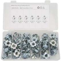 Jeffergarden 80 pièces quatre écrous à griffes solides et durables prévention de la rouille en acier au carbone 3/8 pouces écrous pour connexion de