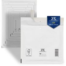 Kk Verpackungen - 800 Luftpolster-versandtaschen Cd 200x175mm (außenmaß) Weiß
