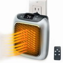 800 W Intelligenter Keramik-heizlüfter, Elektroheizung Mit Wandsteckdose, Mini-elektro-heizlüfter Mit Fernthermostat Für Schlafzimmer, Büro, 