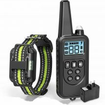 Qersta - 800m elektrisches Hundetrainingshalsband mit LCD-Display Haustierfernbedienung Wasserdichte wiederaufladbare Halsbänder
