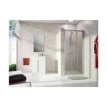 Puerta corredera Hüppe Alpha 2, de 2 hojas, con segmento fijo,