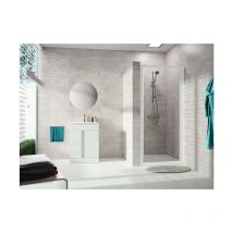 Hüppe - Puerta pivotante Alpha 2, en hueco, 780x1900mm, totalmente