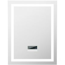 Yongqing - led Miroir de Salle de Bain 60 x 80 cm avec Interrupteur Tactile Éclairage Blanc Froid/Chaud/Neutre