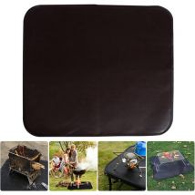 Linghhang - 80x75cm Tapis de Protection de Sol Tapis Cheminée, Tapis De Gril de Protection Anti-feu Fire Pit Mat de Protector, Protection de Sol