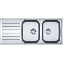 Franke - 80cm edelstahl eingebaute spüle mit siphon 006464