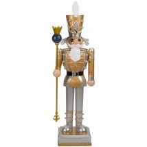 Smart Garden - 80cm led Light Up Novelty Christmas Nutcracker Decoration Indoor Home Gold