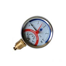 AIM - 80mm 0-120C 0-25 Entrée Latérale Pression Jauge 1/2' Thermomanomètre