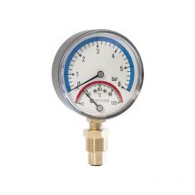 Ottone - 80mm 1.6bar 120C thermomètre à entrée latérale 1/2' Inch