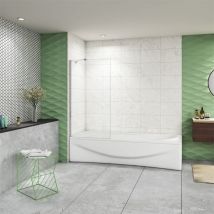 70x140cm 6mm Badewannenaufsatz ESG Nano Glas feste Glaswand Glastrennwand auf Badewanne