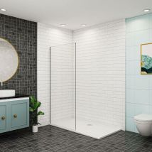 60x200cm Walk in Dusche Duschwand Duschabtrennung Echtglas 8mm nano Glas Duschkabine