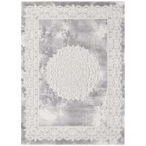 Unamourdetapis - Tapis oriental 80x150 gris clair rectangle motif ancestral balrod