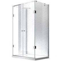 Glaszentrum Hagen - Ares - 80x75x195cm - Box Cabina - Doccia U-Forma Bagno in Cristallo - 8mm