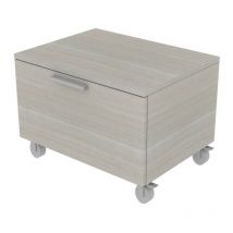 Mobilfino Camerette - 820C - Commode l 60 chambre-bureau à roulettes et 1 tiroir h.32, avec glissières à fermeture lente 60x45x44 (LxlxH) - Chêne de