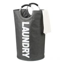 82L Paniers à linge , Pliable Sac à linge, Pliage Grande Capacité Corbeilles à linge (Gris Foncé)