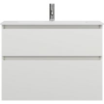 Burgbad - Lin20 Lavabo bajo para lavabo, blanco mate, 2 extraíbles,