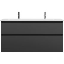 Burgbad - Lin20 Lavabo bajo para lavabo en blanco brillante con 2