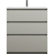 Burgbad - Lin20 Lavabo bajo para lavabo blanco mate con mueble bajo