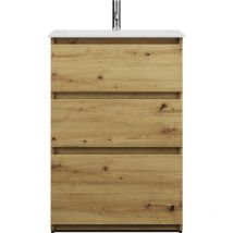 Burgbad - Lin20 Lavabo bajo para lavabo, blanco mate, incluye