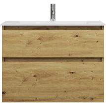 Burgbad - Lin20 Lavabo bajo para lavabo blanco brillante con mueble