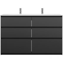 Burgbad - Lin20 Lavabo bajo para lavabo, blanco brillante con 2