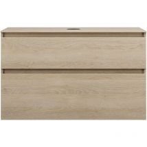 Burgbad - Lin20 mueble bajo para lavabo con consola, 2 extraíbles,