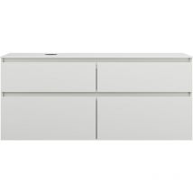 Mueble de lavabo burgbad Lin20 con consola, recorte para lavabo a
