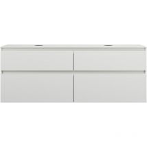 Mueble de lavabo Burgbad Lin20 con consola, 2 huecos para lavabo,