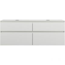 Burgbad - Lin20 mueble bajo para lavabo con consola, 2 huecos para