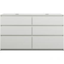 Burgbad - Lin20 mueble bajo para lavabo con consola, 2 huecos para