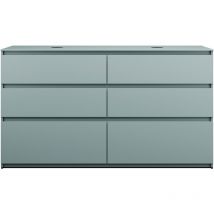 Burgbad - Lin20 mueble bajo para lavabo con consola, 2 huecos para