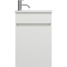 Lavabo de fundición mineral Burgbad Lin20 color blanco brillo que