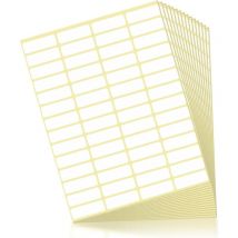 840 pièces Etiquette Autocollante Blanc, étiquette Autocollantes 38 x 13 mm, étiquettes Autocollantes de Rectangle pour Bouteilles, Classeurs, Boîtes