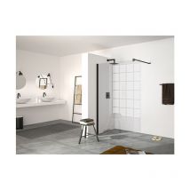 Hüppe - Design pure panel lateral, simple, travesaño, vidrio