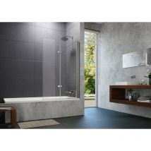 Hüppe - Mampara de baño Design pure, puerta abatible con bisagras,