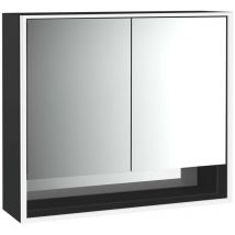 Loft armario con espejo iluminado y estante inferior, 800mm, 2