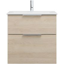 Burgbad - Eqio Slim lavabo de cerámica con mueble bajo para lavabo,