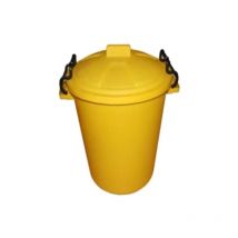 Viss - 85 Litre Yellow Plastic Outdoor Bin
